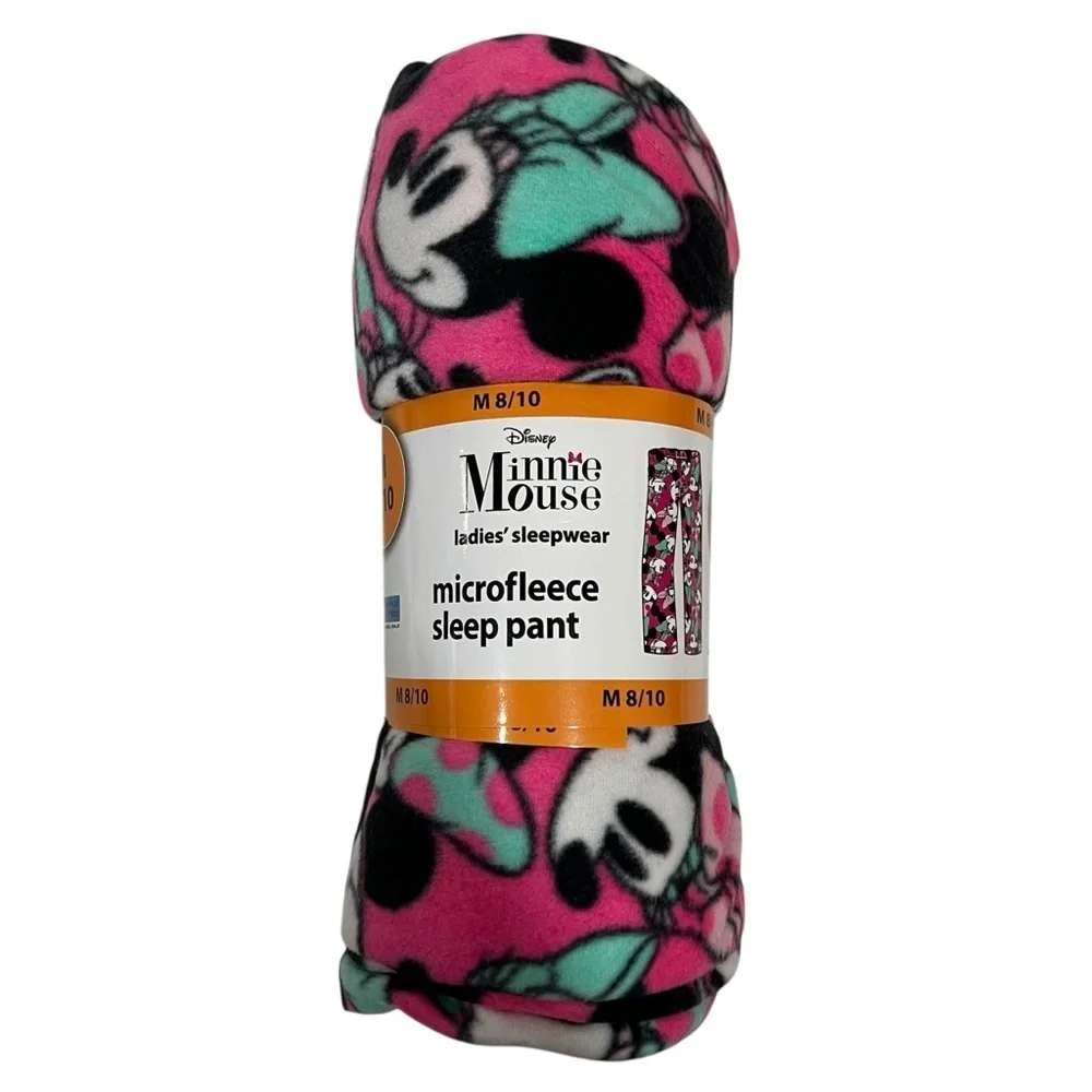 Disney Minnie Mouse Microfleece Sleep Pants Pink M 8/10 Women Pajama Bottoms - Picture 3 of 5